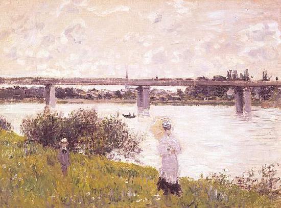 Claude Monet The Promenade with the Railroad Bridge, Argenteuil china oil painting image